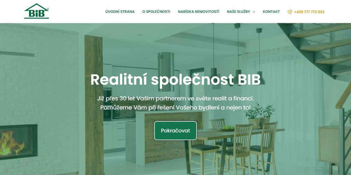Ukázka webu bib.cz – tvorba webových stránek na WordPressu