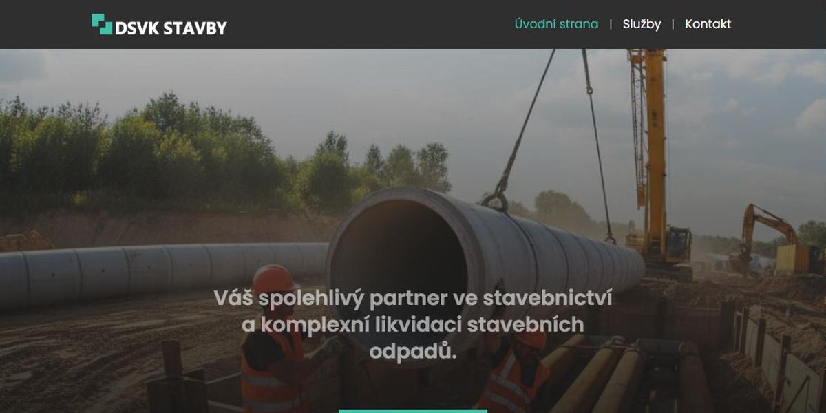 Ukázka webu dsvk-stavby.cz – tvorba webových stránek na WordPressu