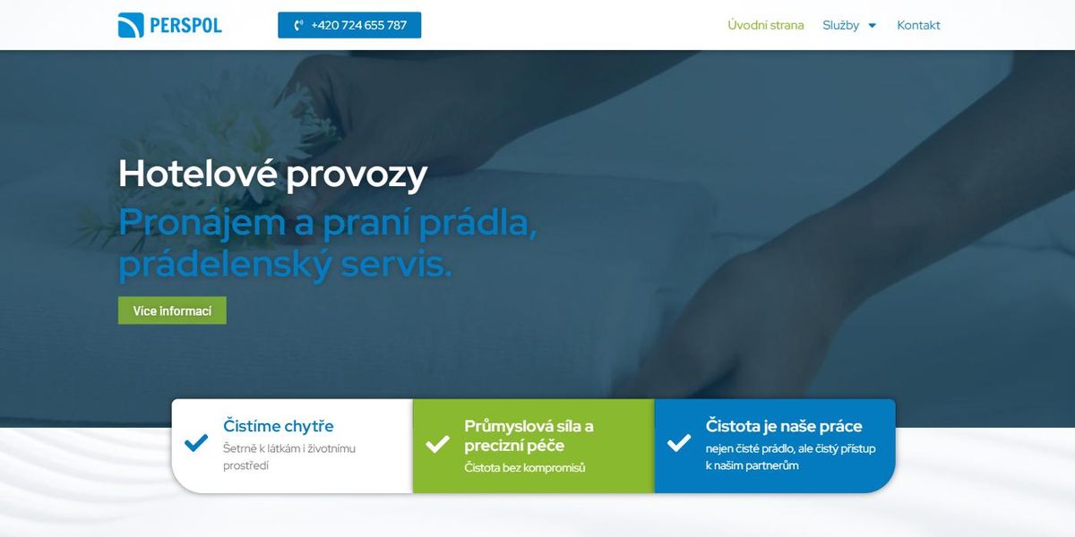 Ukázka webu perspol.cz – tvorba webových stránek na WordPressu